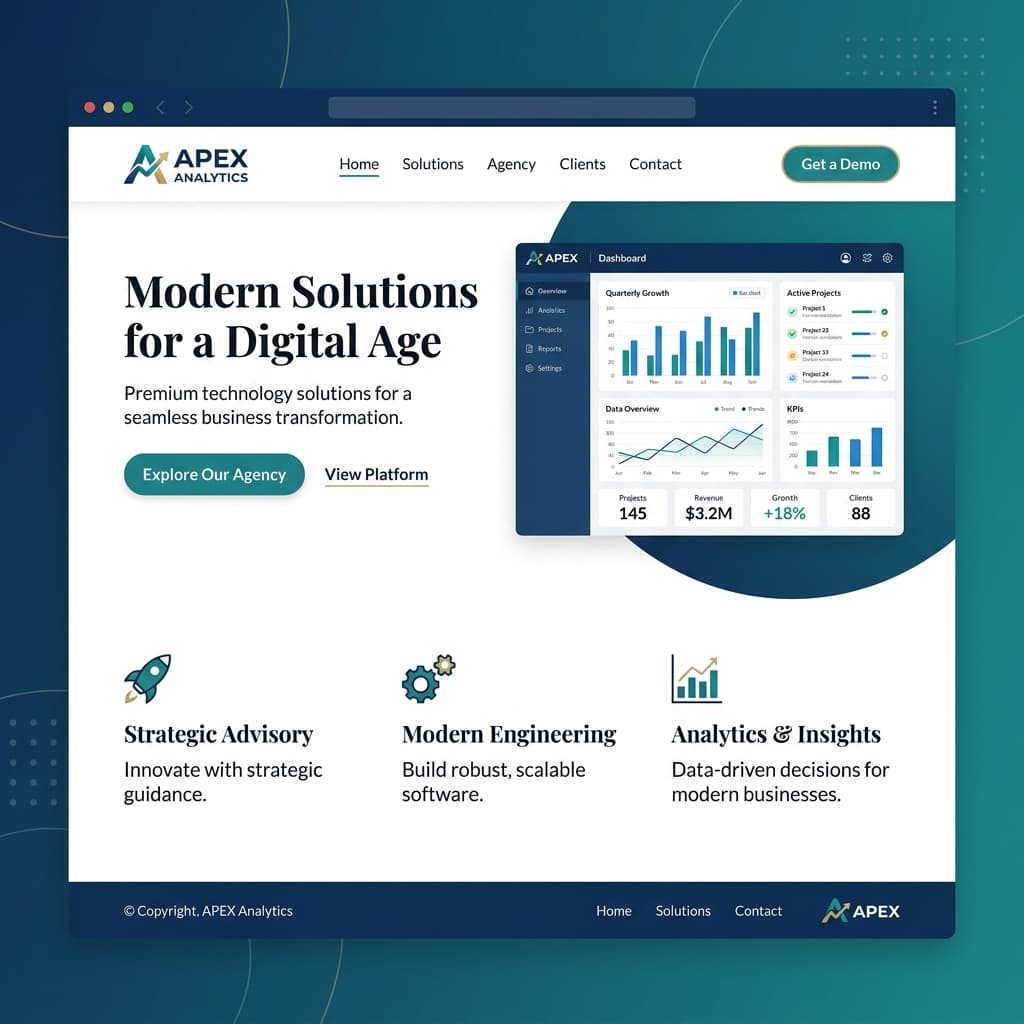 Mockup Desktop de Sitios web a medida para tu empresa