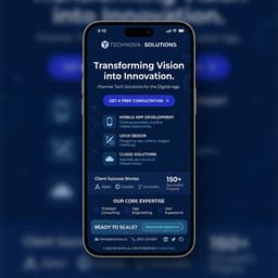 Mockup Móvil de Sitios web a medida para tu empresa