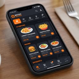 Mockup Móvil de Cartas interactivas para restaurantes